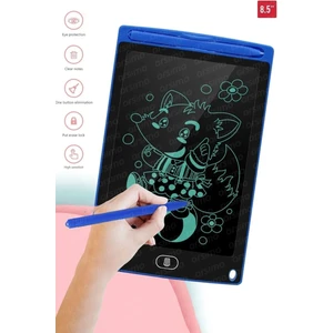 Yazı Çizim Tableti LCD 8,5 Inç Dijital Kalemli Çizim Yazı Tahtası Grafik Eğitim Tableti Kırmızı