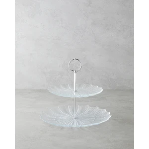 Luce Cam Katlı Servis 21+28 cm Şeffaf