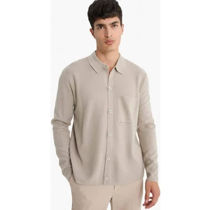 Standart Fit Polo Yaka Düğmeli Ön Cep Detaylı Triko Hırka F3720AX25WN