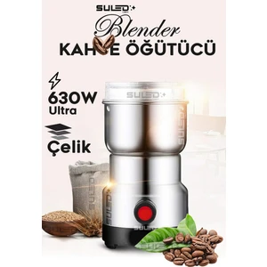 Kahve & Baharat Öğütücü 630W Paslanmaz Çelik 220V Fişli Öğütücü - Parçalayıcı