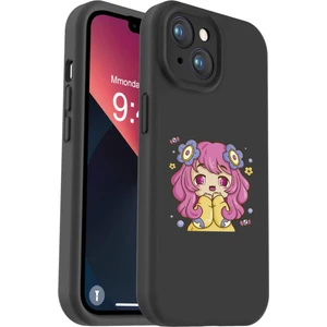 iPhone 13/ 14 Uyumlu Içi Kadifeli Özel Baskılı Renkli Lansman Kılıf