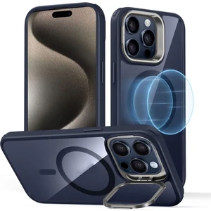 iPhone 15 Pro Max Uyumlu Kenarları Renkli Stand Magsafe Kılıf