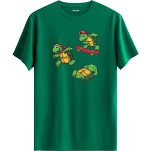Kaplumbağa Karakter Baskılı Tişört