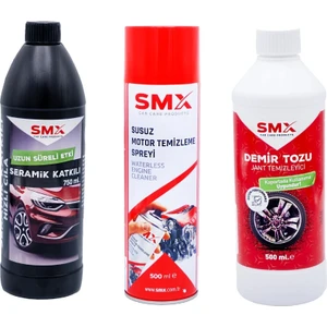 Susuz Motor Temizleme Seramik Katkılı Cila Demir Tozu Jant Temizleyici Set