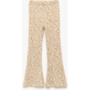 Beli Lastikli Ribanalı Ispanyol Paça Pantolon