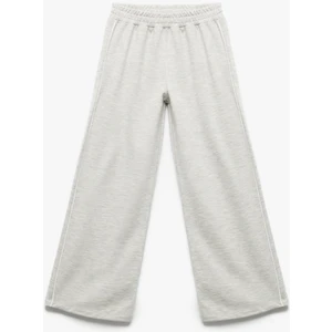 Şardonlu Biyeli Geniş Paça Eşofman Altı