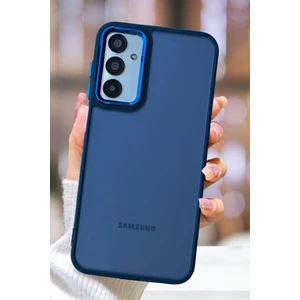 Samsung Galaxy S23 Fe Kılıf Metal Çerçeve Hassas Butonlu Renkli Buzlu Şeffaf Kapak