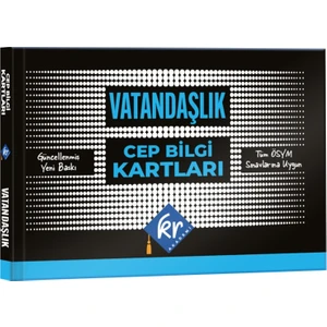 Kr Akademi Yayınları KPSS Tüm Sınavlar İçin Vatandaşlık Cep Bilgi Kartları