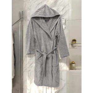 Kadife Kapüşonlu Bornoz %100 Pamuk