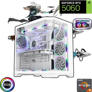 Ryzen 5 5600 32GB 1tb SSD Rtx 5060  240MM Sıvı Soğutma Beyaz Oyuncu Bilgisayarı