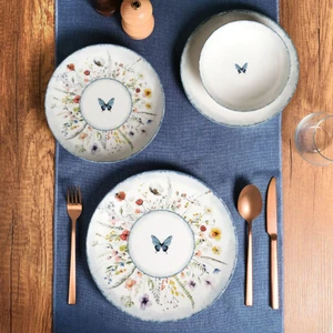 Güral Porselen Flora Blue 16 Parça 4 Kişilik Yemek Takımı 48833