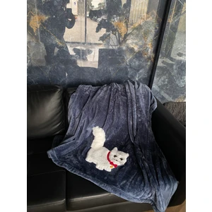 3 Boyutlu Kedi Nakışlı Welsoft Tv Battaniyesi 140X180CM