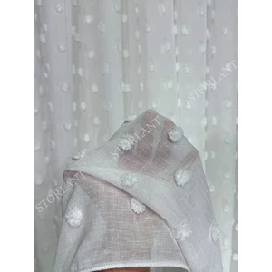 Puffy Ponpon Keten Ağır Gramajlı 1/3 Sık Pileli Ütü Istemez Tül Perde | Yoğun Dokulu Premium Keten