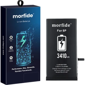 Apple iPhone 8 Plus Uyumlu 3410MAH Yüksek Kapasiteli Batarya Morfide M-Max – A Sınıf Hücre, 15 Ay Garantili
