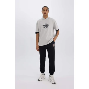 DeFactoFit Kalın Jogger Eşofman Altı NBA Chicago Bulls Standart Fit Cepli Beli Bağcıklı Lastikli Paça D3251AX24WN