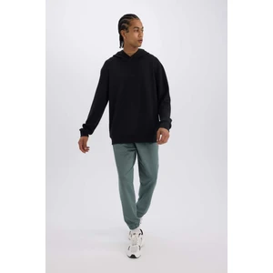 DeFactoFit Sporcu Jogger Eşofman Altı Standart Fit Basic Düz Cepli Beli Paçası Lastikli D3742AX24WN