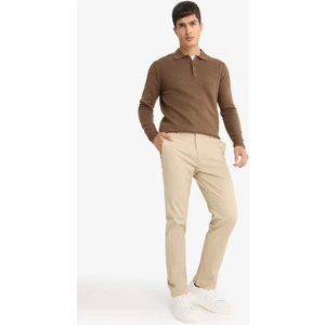 Regular Fit Normal Kesim Cepli Düz Paça Chino Pantolon D7349AX25AU