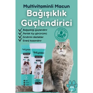 Multi Paste 100 Gr.(KEDİLER İÇİN BAĞIŞIKLIK GÜCLENDİRİCİ VE TÜY YUMAĞI ÖNLEYİCİ MULTİVİTAMİN) Kedi Vitamin