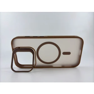 Apple Iphone 16 Uyumlu Kılıf Standlı Mat Magsafe Metal Tuş Kamera Lens Hediyeli Nevada Case