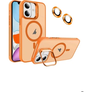 Apple Iphone 16 Uyumlu Kılıf Standlı Mat Magsafe Metal Tuş Kamera Lens Hediyeli Nevada Case