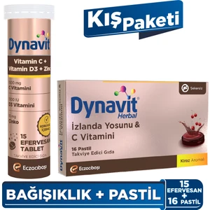 C Vit + D + Çinko 15 Efervesan & Herbal Pastil İzlanda Yosunu ve C Vitamini - Kış Paketi