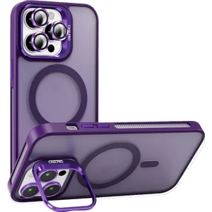 Apple Iphone 15 Pro Max Uyumlu Kılıf Standlı Mat Magsafe Metal Tuş Kamera Lens Hediyeli Nevada Case