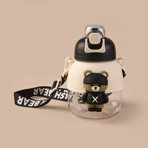 Polikarbon Figürlü Matara - Siyah - 1,1 Lt