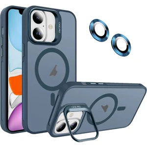Apple Iphone 16 Uyumlu Kılıf Standlı Mat Magsafe Metal Tuş Kamera Lens Hediyeli Nevada Case