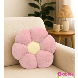 Dekoratif Papatya Şeklinde Peluş Yastık 40 cm – Yumuşak ve Konforlu Tasarım