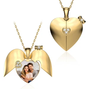 İndigo Takı Kalbimin Sahibi Altın Kaplama Gümüş Kolye Zirkon Taşlı 925 Ayar Özel Tasarım