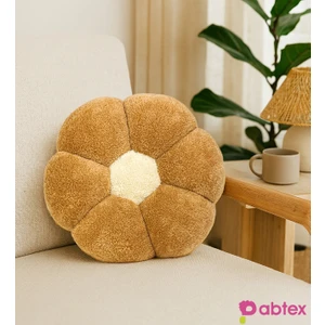 Dekoratif Papatya Şeklinde Peluş Yastık 40 cm – Yumuşak ve Konforlu Tasarım