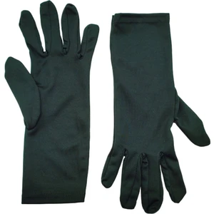 Koyu Yeşil Uzun Çarşaf Tesettür Gösteri Merasim Tören Eldiveni Gloves