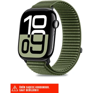 Apple Watch 4/5/6/7/8/9/10/se/ultra/ultra2 44MM/45MM/49MM ve Seri 10 46MM Uyumlu Hasır Örgü Kordon