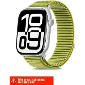 Apple Watch 4/5/6/7/8/9/10/se/ultra/ultra2 44MM/45MM/49MM ve Seri 10 46MM Uyumlu Hasır Örgü Kordon