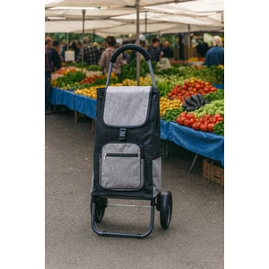 Ses Yapmaz Bilye Tekerlekli Su Geçirmez Fermuarlı Çantalı Pazar Arabası