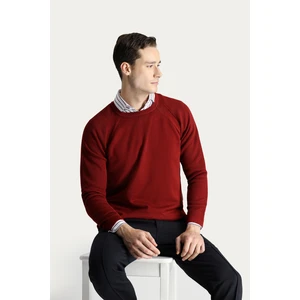 Bisiklet Yaka Slim Fit Dar Kesim Desenli Pamuklu Triko Kazak
