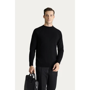 Yarım Balıkçı Yaka Slim Fit Dar Kesim Dikişsiz Desenli Triko Kazak