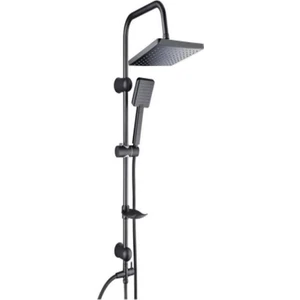 53243-2M Rain Tetra Tepe Duş Seti Mat Siyah