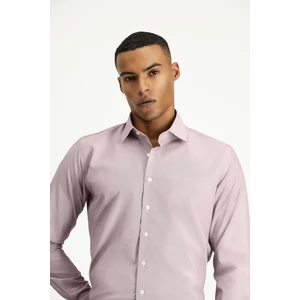 Uzun Kol Slim Fit Dar Kesim Klasik Desenli Pamuklu Kolay Ütülenebilir Gömlek
