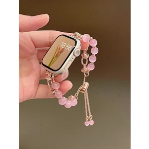 Apple Watch 11/10 46MM 7 8 9 45MM 6 5 4 Se 44MM Ile Uyumlu Boncuklu Zincir Kordon