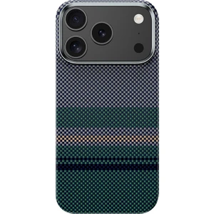 iPhone 17 Pro Max Uyumlu Kılıf M-Safe Şarjlı Karbon Fiber Benks Aurora Armorpro Kevlar Kapak Yeşil