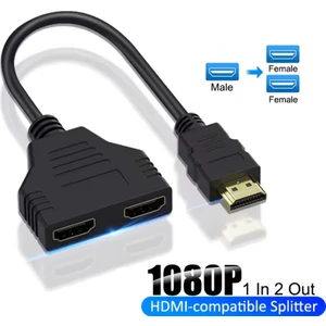 Hdmı Splitter Çoklayıcı 2 Port Switch Çoklu Ekran 30 Cm
