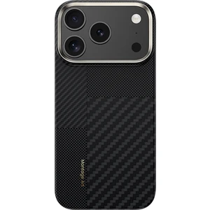 iPhone 17 Pro Max Uyumlu Kılıf M-Safe Şarjlı Karbon Fiber Benks Montage Armorair Kevlar Kapak Siyah