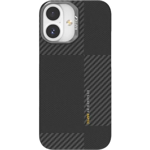 iPhone 17 Kılıf M-Safe Şarjlı 600D Metal Kamera Çerçeveli Raptic Aramid Fiber Geotik Serisi Siyah