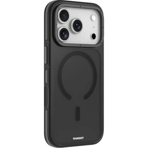iPhone 17 Pro Max Uyumlu Kılıf M-Safe Şarj Özellikli Youngkit Rock Sand Serisi Kapak Siyah