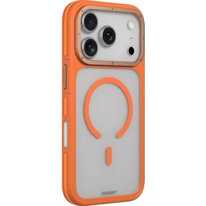 iPhone 17 Pro Max Uyumlu Kılıf M-Safe Şarj Özellikli Youngkit Rock Sand Serisi Kapak Turuncu