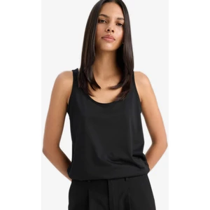 Regular Fit Basic Düz Yuvarlak Yaka Siyah Atlet F3618AX25SM