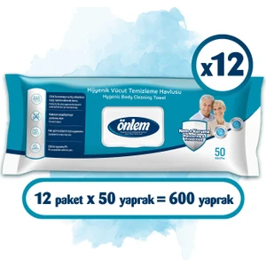 Hijyenik Vücut Temizleme Havlusu 50X12