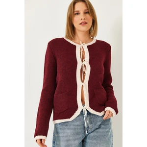 Kadın Önden Bağcıklı Hırka