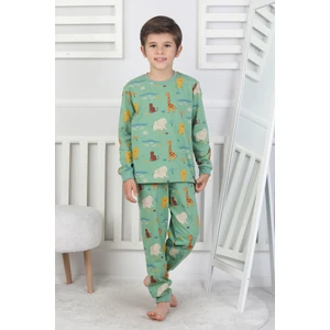 Animaux Desenli %100 Pamuk Erkek Çocuk Pijama Takımı